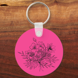 Porte-clés Bouquet floral minimaliste