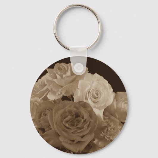Porte-clés Bouquet Sepia Rose (Recto)