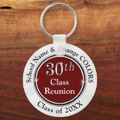 Porte-clés Bourgogne, Blanc, Noir 30ème Classe Reunion Faveur (Recto)