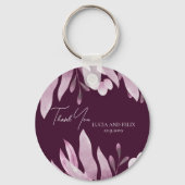 Porte-clés Bourgogne grand Merci Mariage Feuille (Recto)