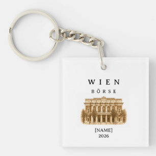 Porte-clés Bourse de Vienne personnalisée Nom & Année