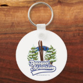Porte-clés Bousquet Mountain Massachusetts logo Ski (Verso)