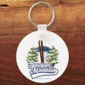 Porte-clés Bousquet Mountain Massachusetts logo Ski (Recto)