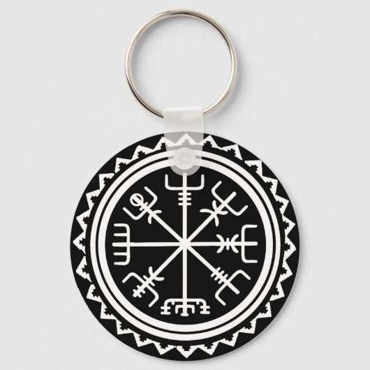 Porte-clés Boussole nautique Viking Vegvisir (Recto)