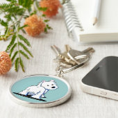 Porte-clés Bout pelucheux Westie (Côté)