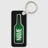 Porte-clés Bouteille de bière verte personnalisée en aluminiu (Verso)