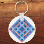 Porte-clés Bouteille de diamant en bleu et violet (Recto)