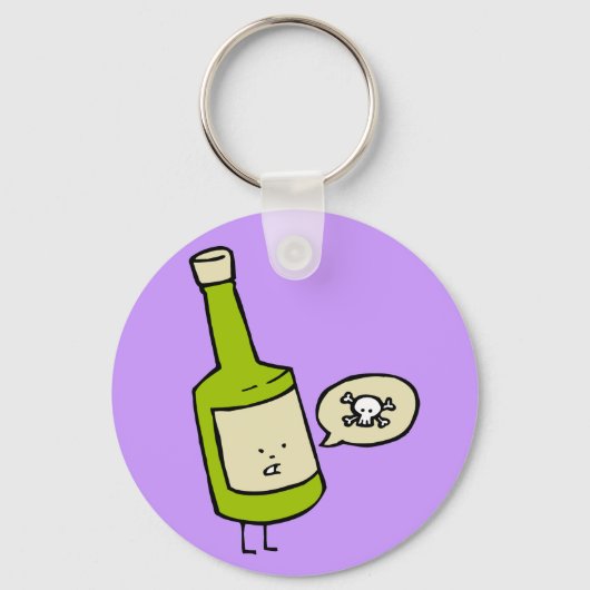 Porte-clés Bouteille de poison mignonne (Recto)