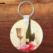 Porte-clés Bouteille De Vin Et Grenade (Recto)