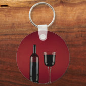 Porte-clés Bouteille en verre rouge (Recto)