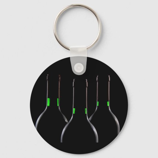 Porte-clés Bouteilles de vin noir (Recto)