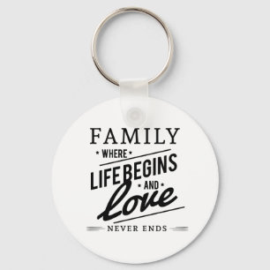 Porte-clés Bouton Amour familial de base