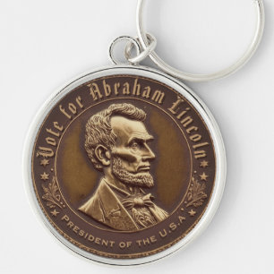 Porte-clés Bouton Campagne Abraham Lincoln