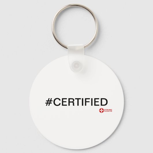 Porte-clés Bouton #CERTIFIÉ (Recto)