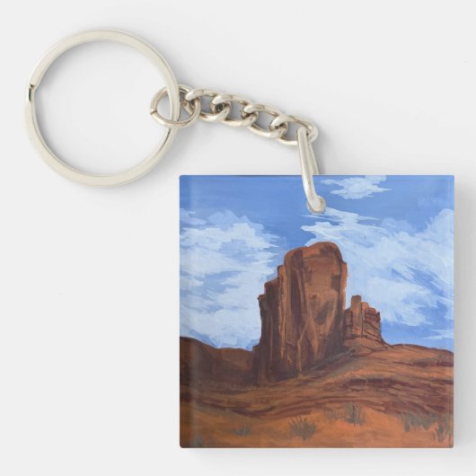 Porte-clés Bouton Cieux du Far West (Devant)