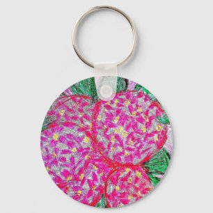 Porte-clés Bouton de base Cercle de clé Hydrangeas