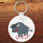 Porte-clés Bouton de dessin mou et Porte - clé de fleurs roug (Recto)