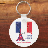 Porte-clés Bouton de jour du drapeau patriotique français (Recto)