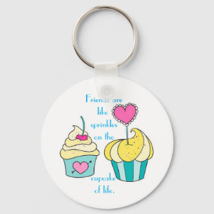 Porte-clés Bouton de message spécial ami Cupcake