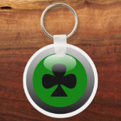 Porte-clés Bouton de poker - Club (Recto)