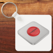 Porte-clés Bouton de support rond rouge (Recto)