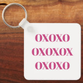 Porte-clés Bouton de touche - OXOXO (Recto)