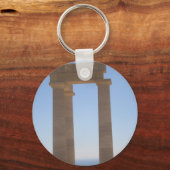 Porte-clés Bouton de touche Temple grec (Recto)