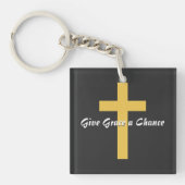 Porte-clés Bouton Donner une chance à Grace (Devant)