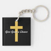 Porte-clés Bouton Donner une chance à Grace (Dos)