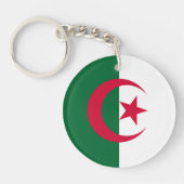 Porte-clés Bouton Drapeau Algérie (Devant)