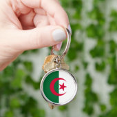 Porte-clés Bouton Drapeau Algérie (main)