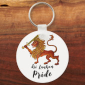Porte-clés Bouton du drapeau sri lankais (Recto)