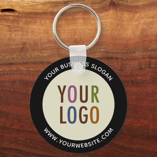 Porte-clés Bouton du logo de l'entreprise personnalisée Porte (Recto)