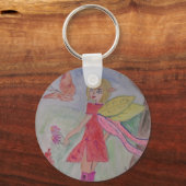 Porte-clés Bouton fée papillon Bouton de touche (Recto)