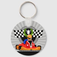 Bouton Go Kart Cercle clé cadeau d'anniversaire