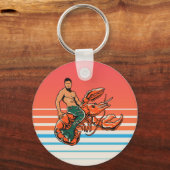 Porte-clés Bouton Homard de Merman Riding (Recto)