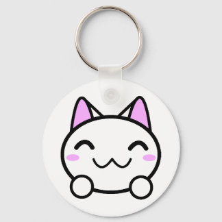 Porte-clés Bouton Kawaii Kitty