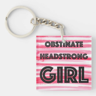 Porte-clés Bouton Obstiner Headstrong Girl