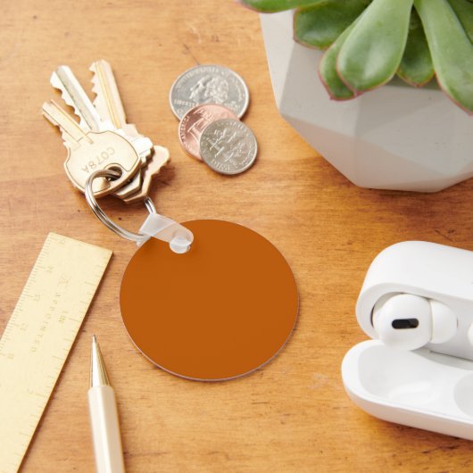 Porte-clés Bouton Orange Brûlé (Bureau)