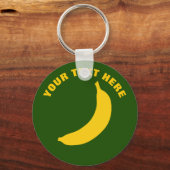 Porte-clés Bouton personnalisé de fruits de banane jaune mign (Recto)