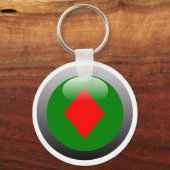 Porte-clés Bouton Poker - Diamant (Recto)