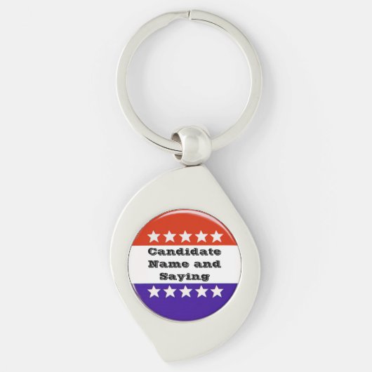 Porte-clés Bouton politique (Devant)