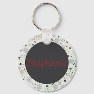 Porte-clés Bouton Porte - clé du bouton Personnalisable Fleur
