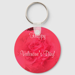 Porte-clés Bouton Porte - clé Rose rose Saint Valentin