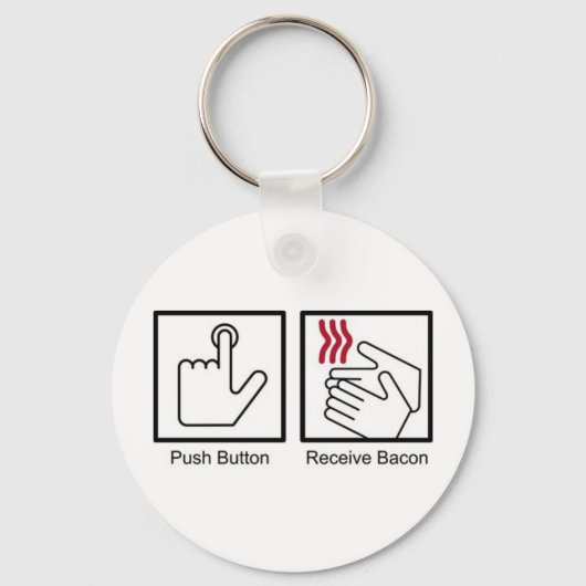 Porte-clés Bouton poussoir, Bacon de réception - Distributeur (Recto)