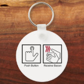 Porte-clés Bouton poussoir, Bacon de réception - Distributeur (Recto)
