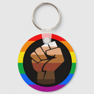 Porte-clés Bouton Pride LGBTQPOC