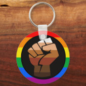 Porte-clés Bouton Pride LGBTQPOC (Recto)