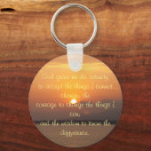 Porte-clés Bouton Prière Sérénité (Recto)