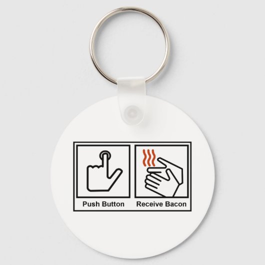 Porte-clés Bouton Push, Bacon de réception (Recto)